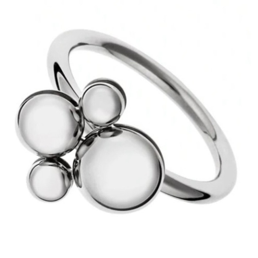 Calvin Klein Silver Spin Ring Women’s Collection Size 6 NWT with dust bag & box